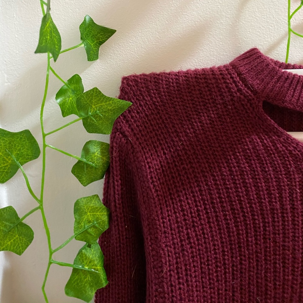 Burgundy Crewneck Sweater